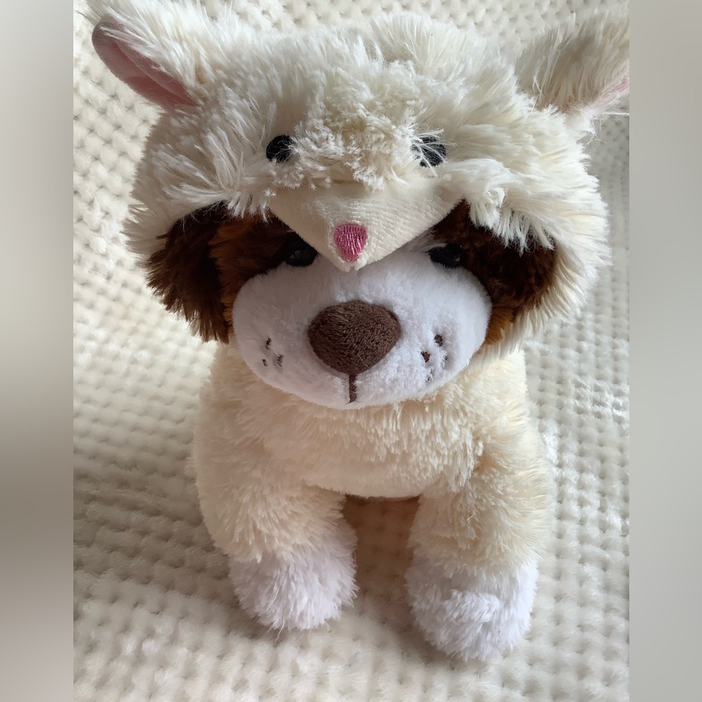 MTY International Co Plush St Bernard Puppy Dog in Cat Costume Stuffed Animal
